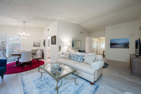 Living room and dining area