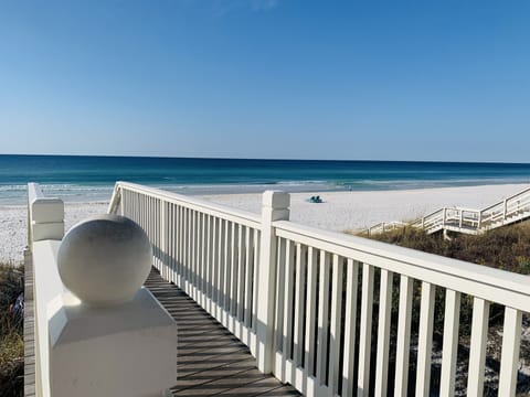 Beach nearby, sun loungers, beach towels