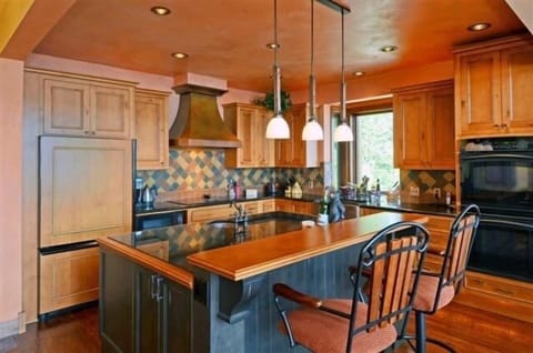 The kitchen is a chef's delight with high end appliances and more!