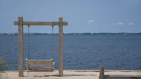 Beach nearby, sun loungers