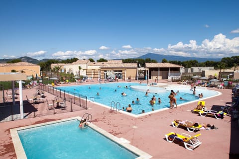 Spend time with family and friends in the outdoor pool during the summer.