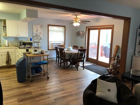 Open Floor Plan with sliders to the deck