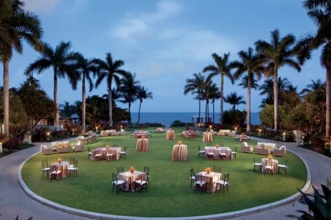 Outdoor banquet area