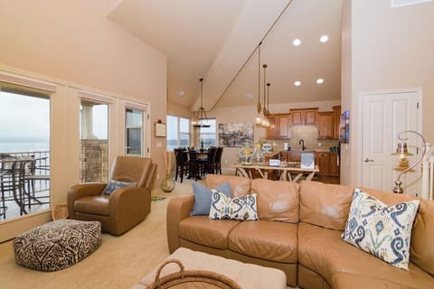 View from the family room looking toward the kitchen & dinette.  Lake view too!
