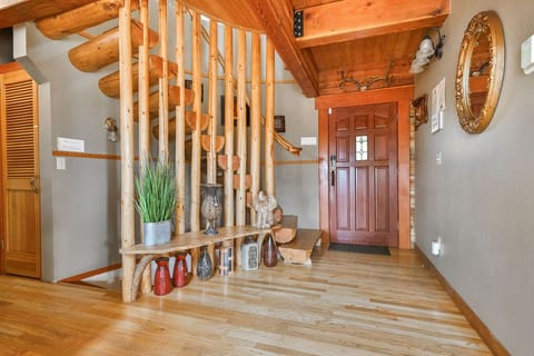 Main entrance and walkway up to the loft