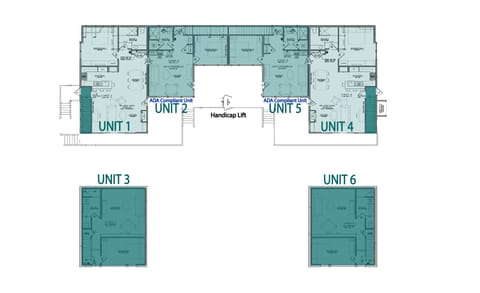 Six individual units with full kitchens or kitchenettes. Available nightly, weekly. Ideal for multi-generational family gatherings, or couple get-aways to Morro Bay. Can rent individually, or half (3 units), or all 6 (full complex). Units have private or semi-private balconies or roof top deck. Views are bay, ocean and Morro Bay Rock.