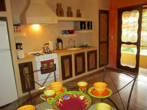 Kitchen and entry to balcony