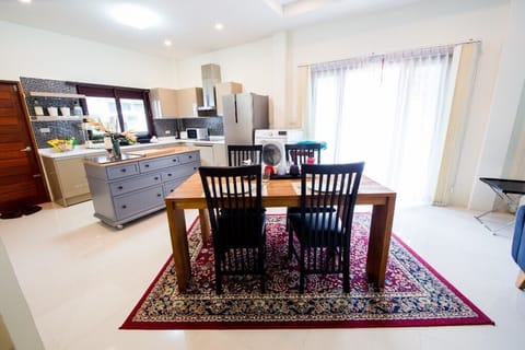 Dining Area, Cuttery and Kitchen