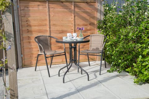 Garden patio with seating area