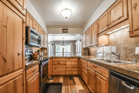 Kitchen with stainless appliances