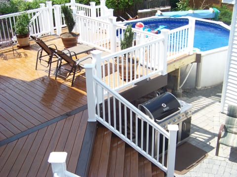 New Deck since Sandy with above ground pool