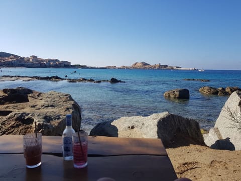 Beach nearby, sun loungers