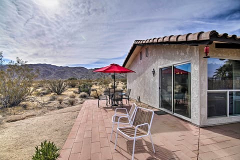 Enjoy the views of the Mojave Desert from the back patio.