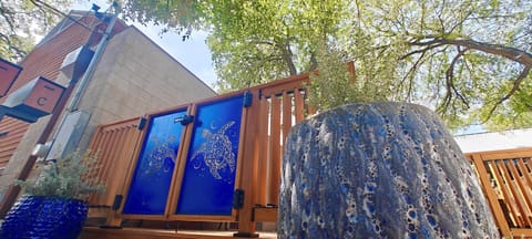 Turtle gate entry to guest house