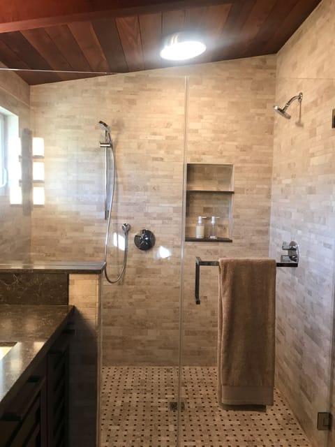 Bathroom with double shower
