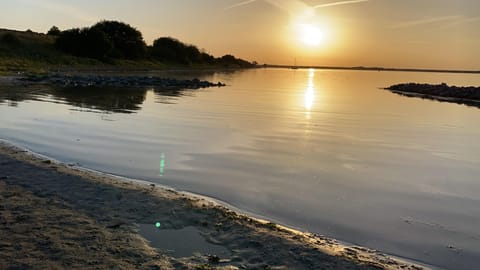 Beach nearby, sun loungers