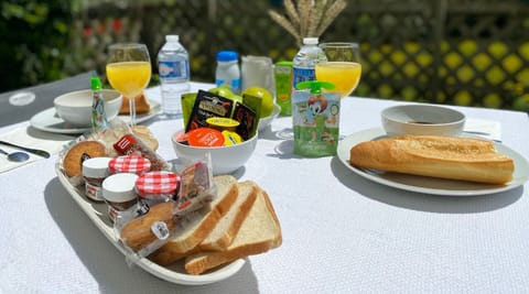 petit dejeuner_jardin_vacance_mer_finistere_pas cher_le relecq kerhuon_chien_evea garden_location