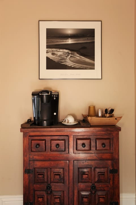 Coffee making station with plenty of supplies