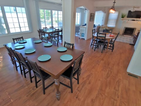 Enough seating for everyone at the dining tables.