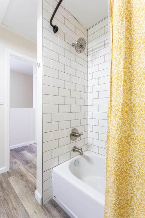 Shower for as long as you need. Renovated with tankless water heater, so you wil