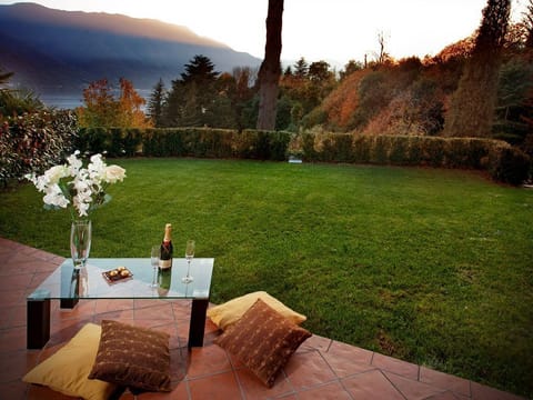 Relax in your private lake view garden