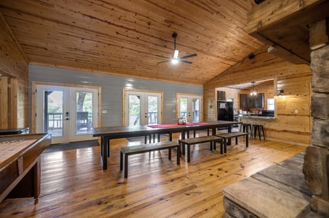 3 sets of French doors to enjoy the view!