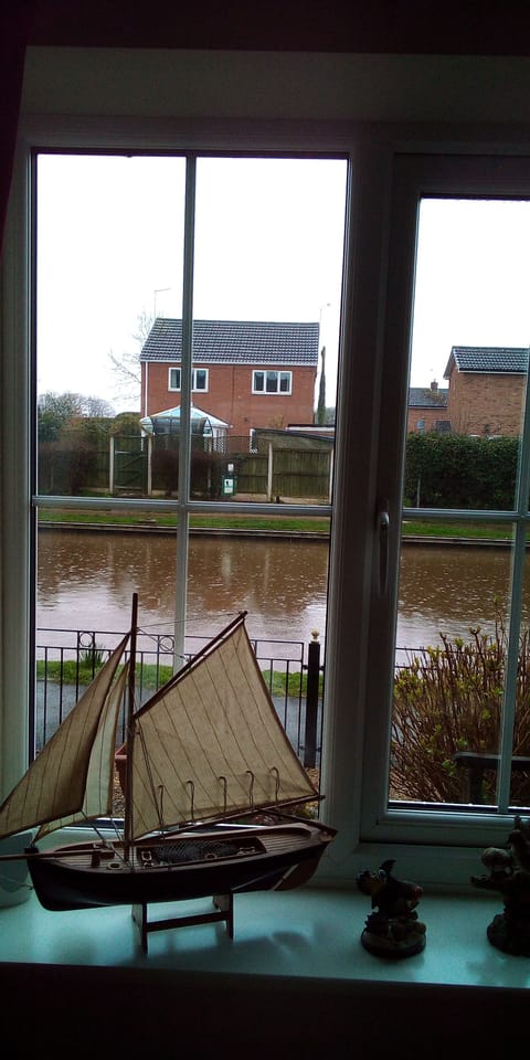 Window looking out over Shropshire union canal. Rotate if you like.