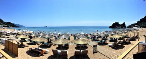 Sun loungers, beach towels