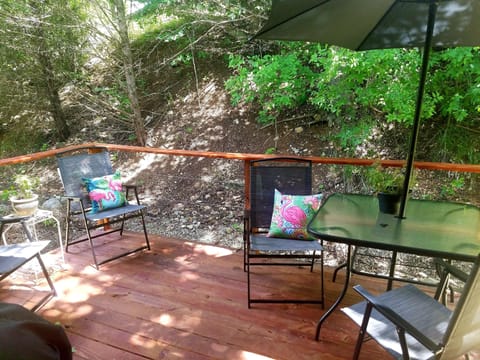Back deck for grilling or coffee in morning 