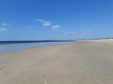 Beach nearby, sun loungers