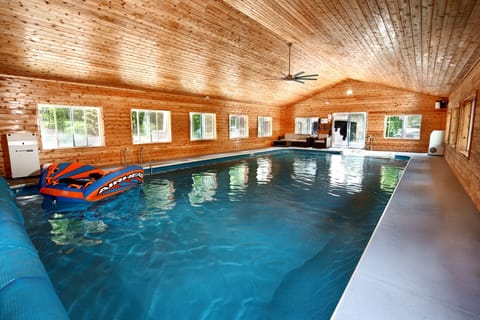 Indoor pool, a heated pool