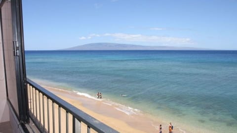 On the beach, sun loungers, beach towels