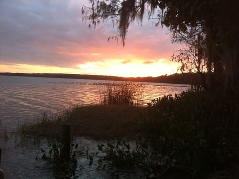 Sunset at Newnans Lake at Palm Point just .5 miles from the apartment.