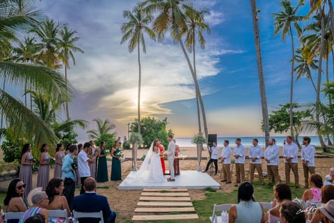 Outdoor banquet area