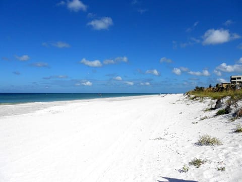 Beach nearby, sun loungers