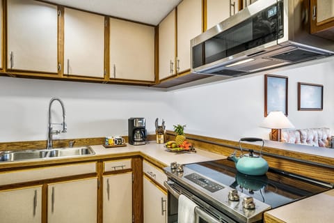 Kitchen with new range