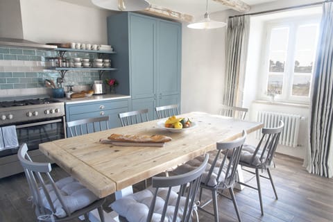 Kitchen with bay views. 