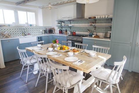 Kitchen with bay views.