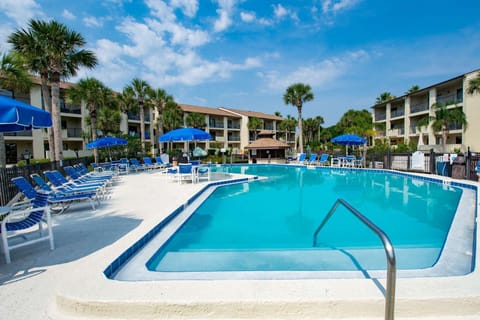 This beautiful heated pool is directly behind the unit.  Step out for a quick swim!
