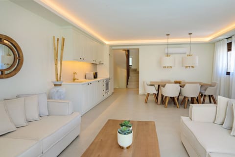 Open plan area consisted of the living room and dining table.