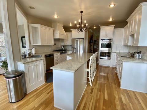 Gourmet kitchen with all new stainless steel appliances in 2021