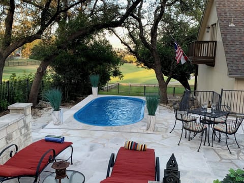 Plunge pool to relax in while watching golfers on Pt.Venture signature 7th hole