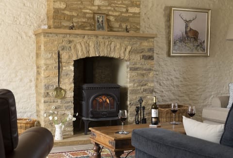 Ground floor: Sitting room with cosy wood burning stove
