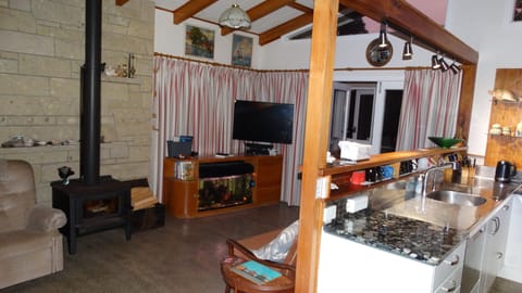 Lounge with fireplace