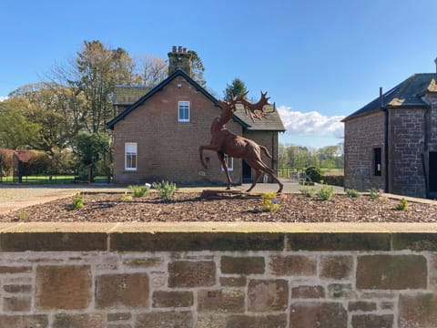 Spacious picturesque courtyard with parking for at least 7 vehicles | Halleaths Home Farm, Lochmaben