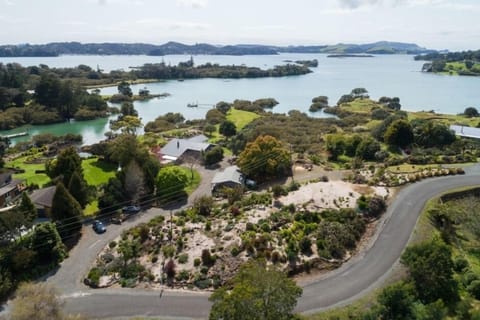 Aerial view of 1.5 hectare property looking North