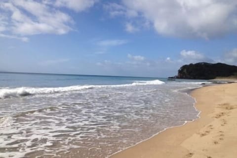 Beach nearby, sun loungers, beach towels