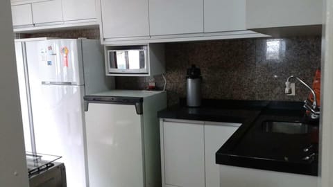 Fridge, microwave, stovetop, electric kettle