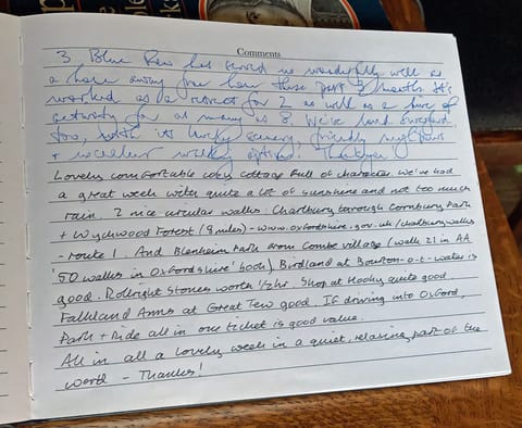 Another page from our Visitors' Book