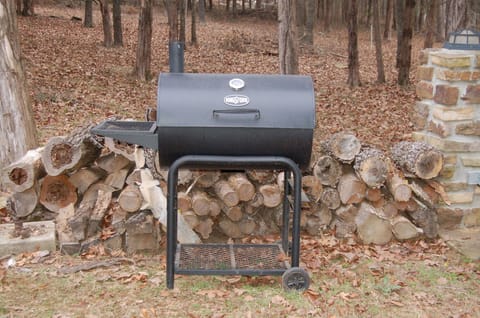 Charcoal grill available.  Charcoal, lighting fluid, and grill utensils too.